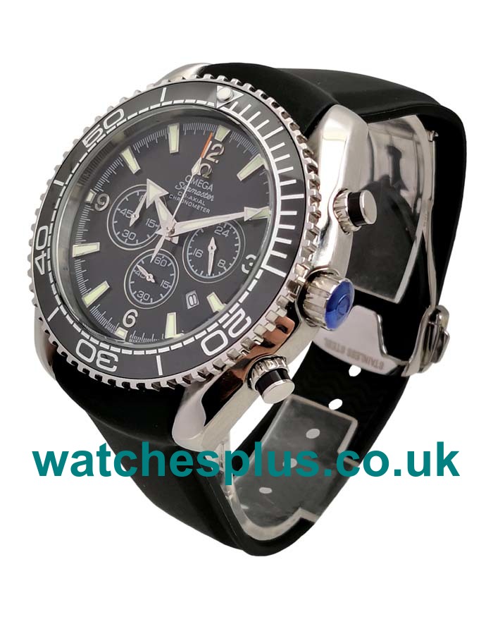 45 MM AAA Quality Omega Seamaster Planet Ocean Chrono 2210.52.00 Fake Watches With Black Dials Online