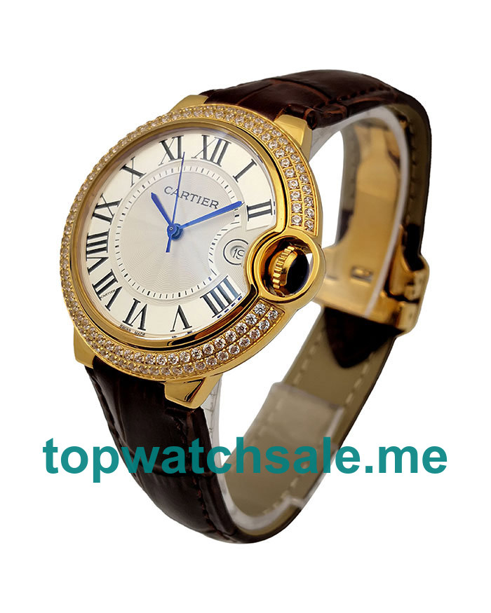 UK Best 1:1 Cartier Ballon Bleu WJBB0007 Replica Watches With Silver Dials Online