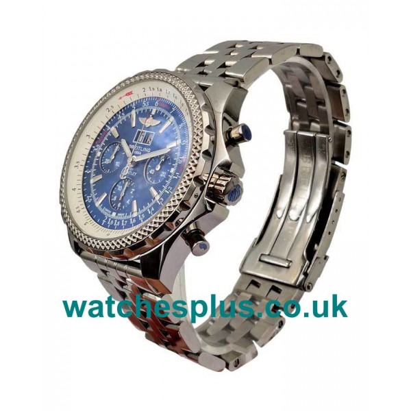 UK Best Quality Replica Breitling Bentley 6.75 A44362 With Blue Dials Steel Cases For Sale