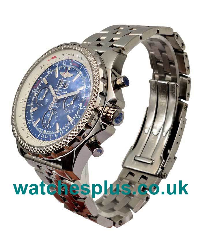 UK Best Quality Replica Breitling Bentley 6.75 A44362 With Blue Dials Steel Cases For Sale