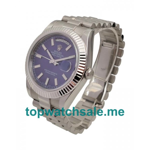 UK Best 1:1 Rolex Day-Date 118239 41 MM Replica Watches With Blue Dials For Sale