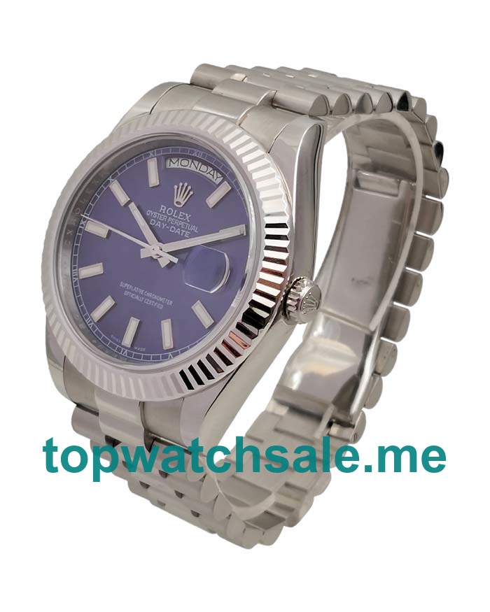 UK Best 1:1 Rolex Day-Date 118239 41 MM Replica Watches With Blue Dials For Sale