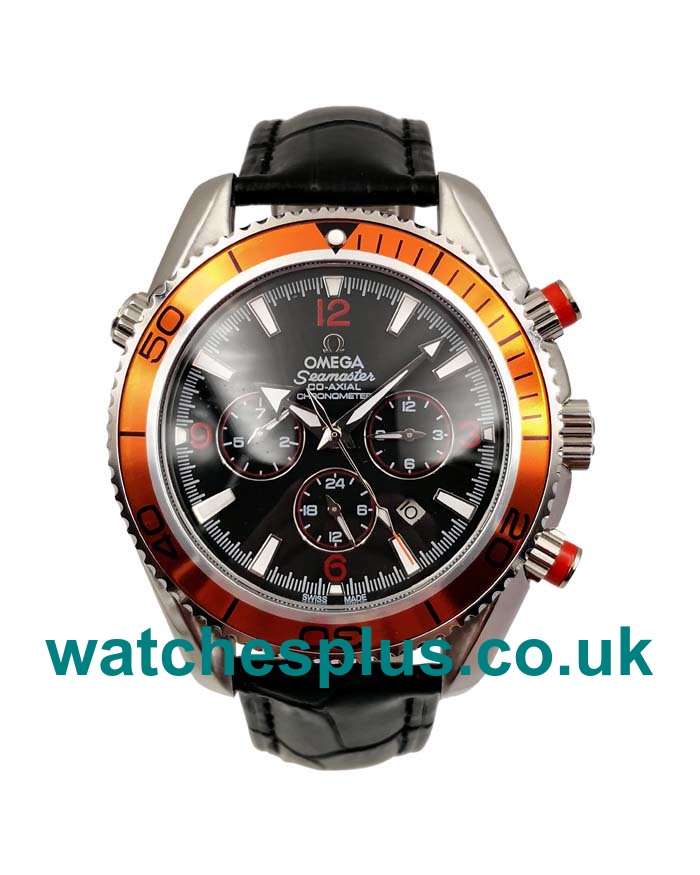 UK Cheap Omega Seamaster Planet Ocean 2918.50.82 Fake Watches With Black Dials For Men