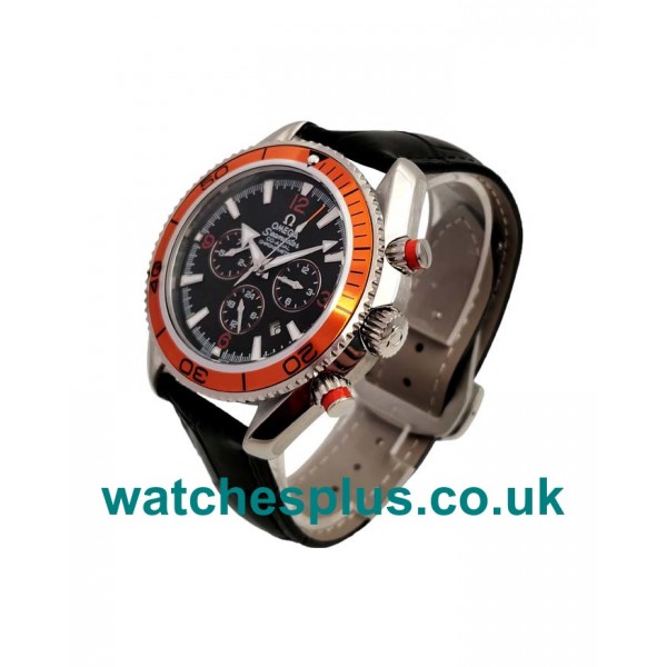 UK Cheap Omega Seamaster Planet Ocean 2918.50.82 Fake Watches With Black Dials For Men