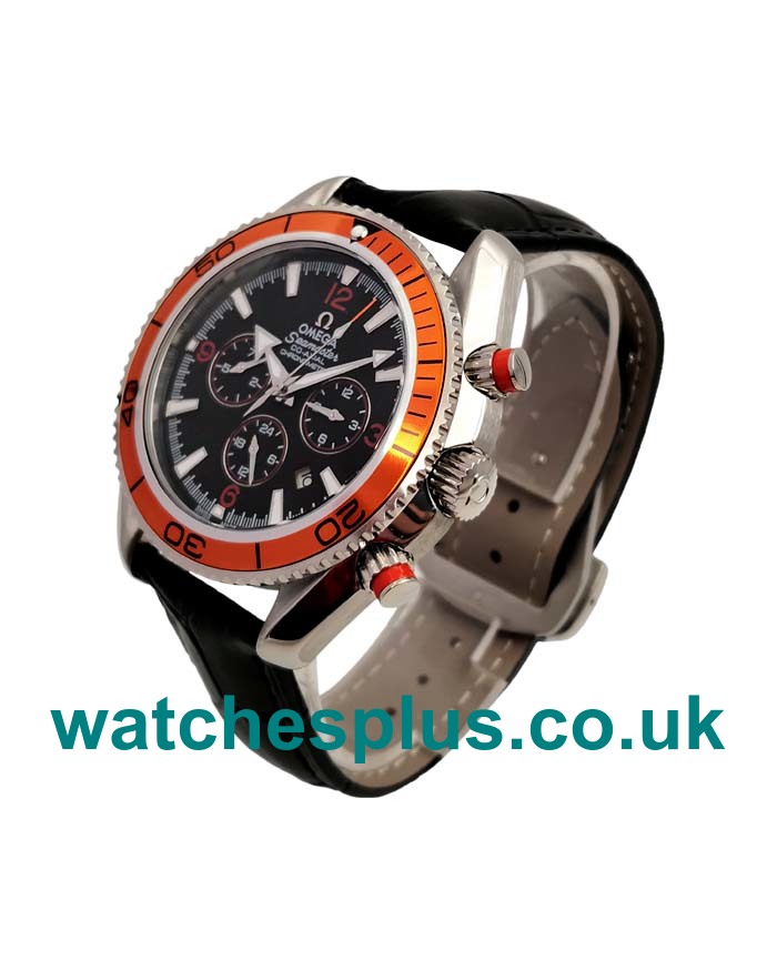 UK Cheap Omega Seamaster Planet Ocean 2918.50.82 Fake Watches With Black Dials For Men