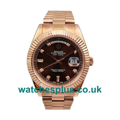 UK Best Quality Rolex Day-Date 218235 Replica Watches With Brown Dials For Sale