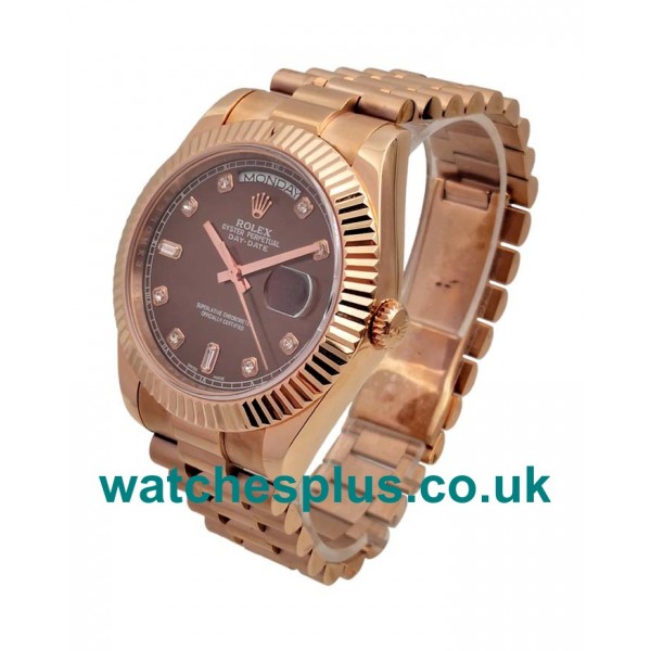 UK Best Quality Rolex Day-Date 218235 Replica Watches With Brown Dials For Sale