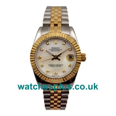 UK Top Quality Rolex Datejust 69173 Fake Watches With White Mother-Of-Pearl Dials For Sale