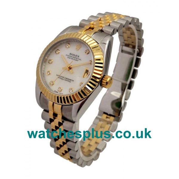 UK Top Quality Rolex Datejust 69173 Fake Watches With White Mother-Of-Pearl Dials For Sale