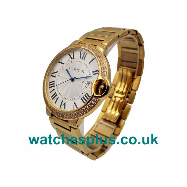 Perfect 42 MM Ballon Bleu De Cartier WE9007Z3 Fake Watches With Silver Dials For Sale