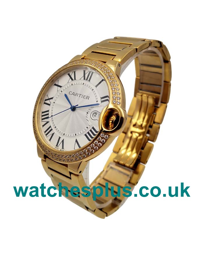 Perfect 42 MM Ballon Bleu De Cartier WE9007Z3 Fake Watches With Silver Dials For Sale