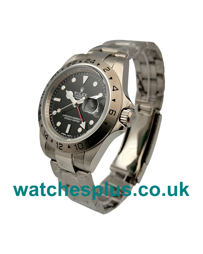 UK Top Quality Rolex Explorer 16570 Replica Watches With Black Dials Online