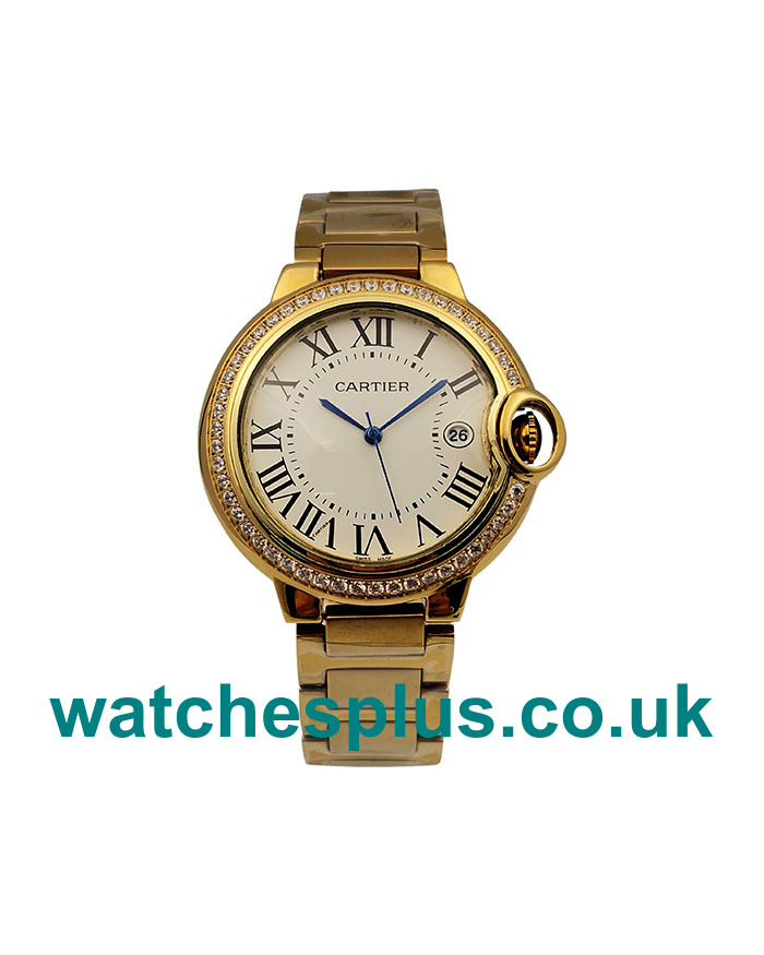 UK Best Quality Cartier Ballon Bleu WJBB0007 Replica Watches With Silver Dials For Sale