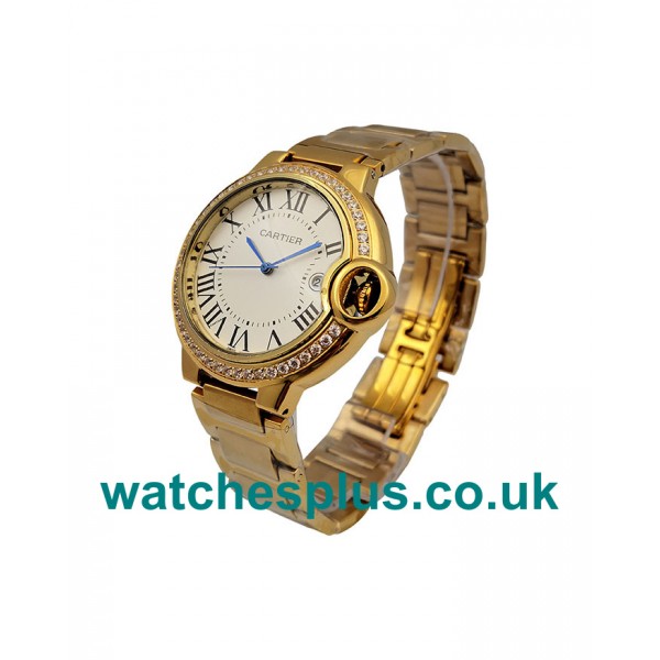 UK Best Quality Cartier Ballon Bleu WJBB0007 Replica Watches With Silver Dials For Sale