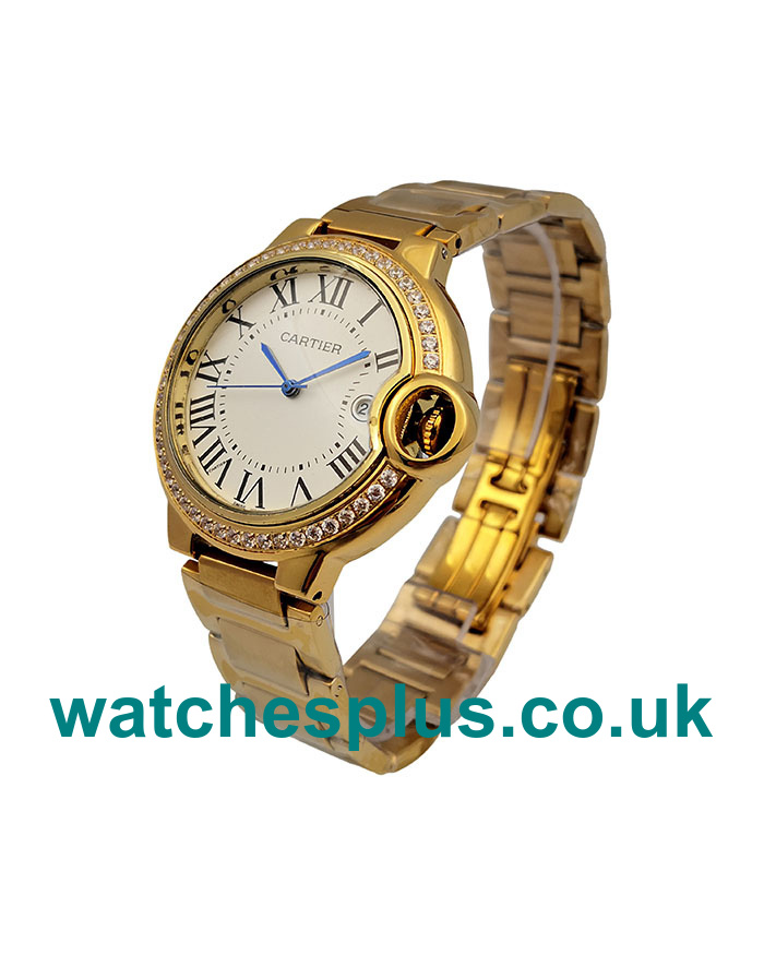 UK Best Quality Cartier Ballon Bleu WJBB0007 Replica Watches With Silver Dials For Sale