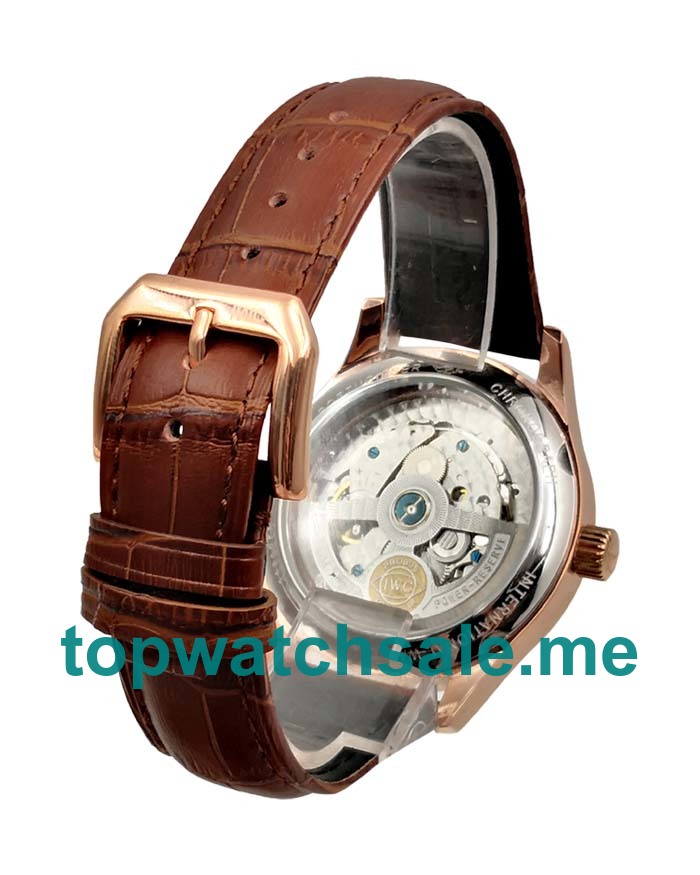 UK Perfect 1:1 Replica IWC Portugieser IW500113 With White Dials And Rose Gold Cases For Men