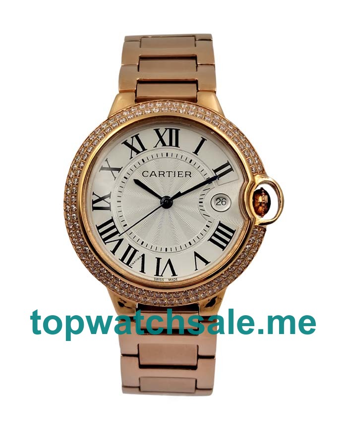 UK High Quality Cartier Ballon Bleu WE9008Z3 Replica Watches With Silver Dials Online