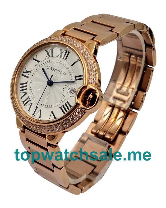 UK High Quality Cartier Ballon Bleu WE9008Z3 Replica Watches With Silver Dials Online