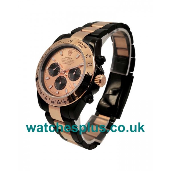 UK Top Swiss Fake Rolex Daytona 116505 With Champagne Dials And Steel & Rose Gold Cases For Sale