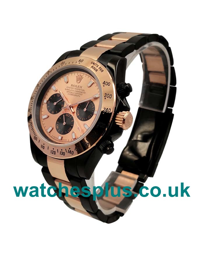 UK Top Swiss Fake Rolex Daytona 116505 With Champagne Dials And Steel & Rose Gold Cases For Sale