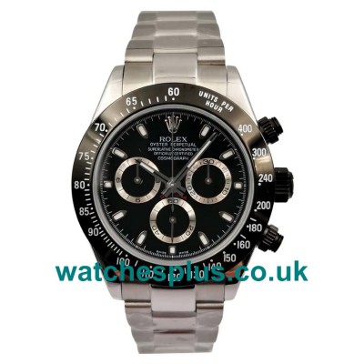 UK High Quality Rolex Daytona 116500 LN Replica Watches With Black Dials For Men