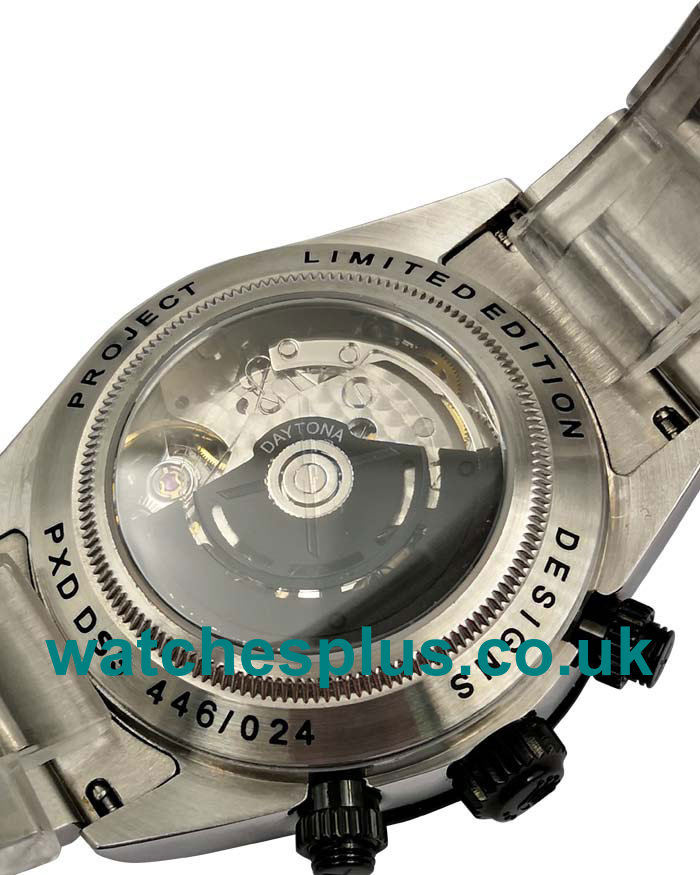 UK High Quality Rolex Daytona 116500 LN Replica Watches With Black Dials For Men