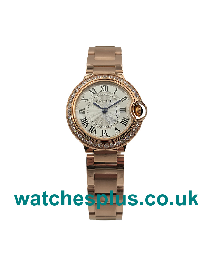 UK Best Quality Cartier Ballon Bleu WJBB0036 Replica Watches With Silver Dials For Sale