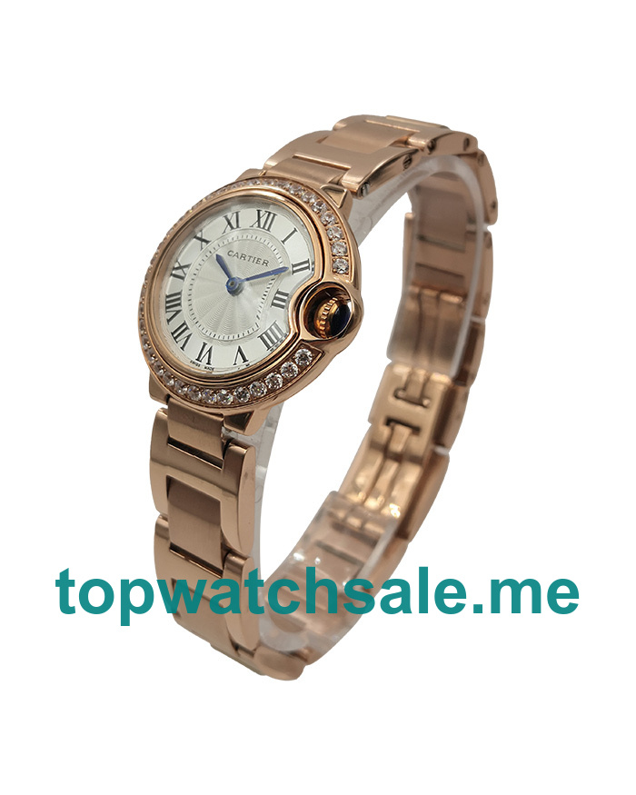 UK Best Quality Cartier Ballon Bleu WJBB0036 Replica Watches With Silver Dials For Sale