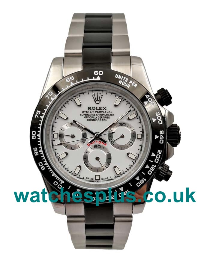 UK Best Quality Rolex Daytona 116500 Replica Watches With White Dials For Sale