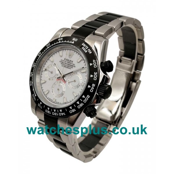 UK Best Quality Rolex Daytona 116500 Replica Watches With White Dials For Sale