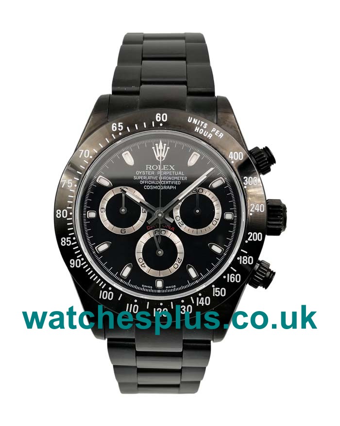 UK Best Quality Rolex Daytona 116520 Replica Watches With Black Dials Men Replica Watches