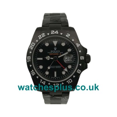 UK Swiss Made Black Dials Rolex Explorer II 216570 Replica Watches With Black Dials For Sale