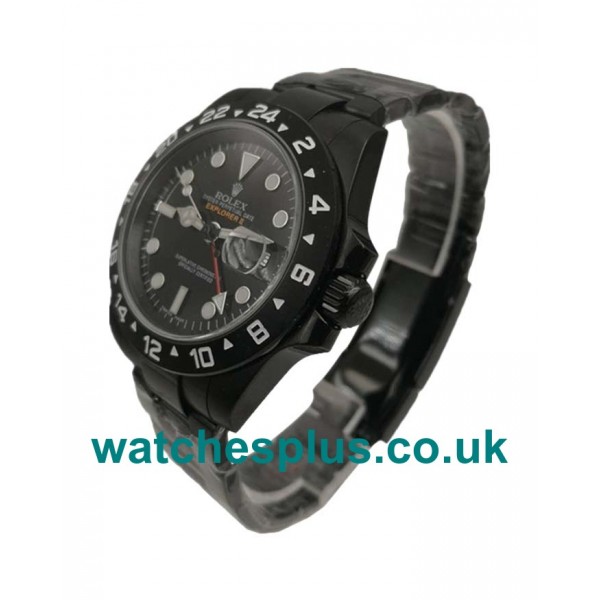 UK Swiss Made Black Dials Rolex Explorer II 216570 Replica Watches With Black Dials For Sale