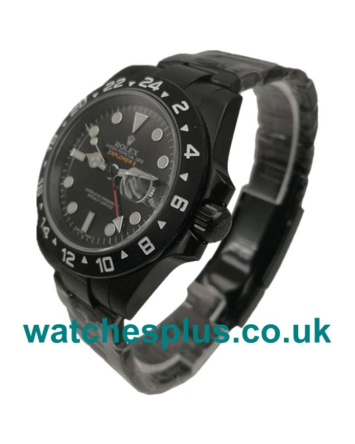 UK Swiss Made Black Dials Rolex Explorer II 216570 Replica Watches With Black Dials For Sale