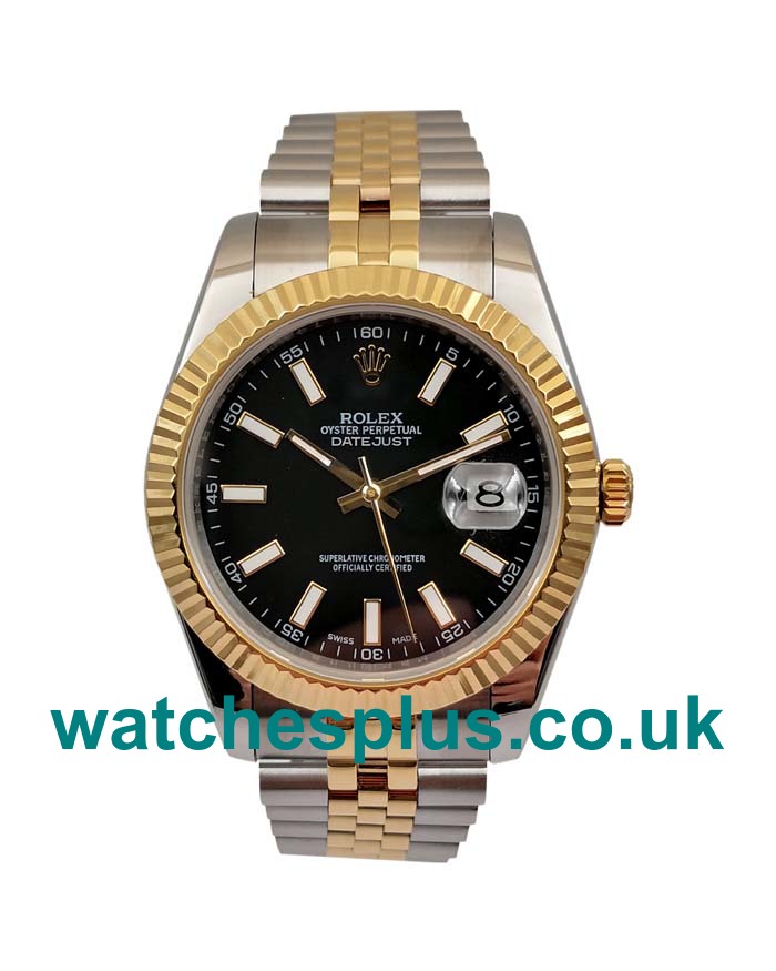 UK Top Quality Replica Rolex Datejust II 116333 41MM EW Stainless Steel & Yellow Gold Black Dial Swiss 3235 Watches