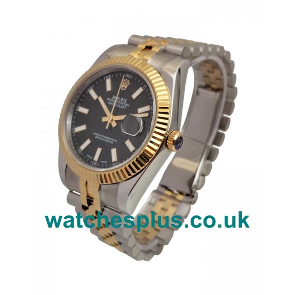 UK Top Quality Replica Rolex Datejust II 116333 41MM EW Stainless Steel & Yellow Gold Black Dial Swiss 3235 Watches