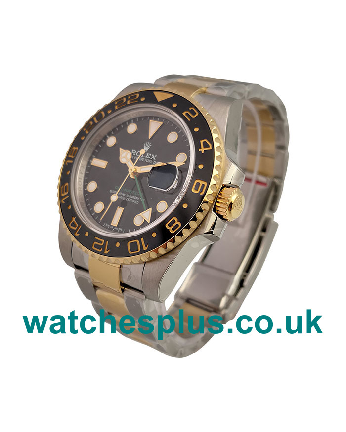 UK Cheap 40 MM Rolex GMT-Master II 116713 LN Replica Watches With Black Dials For Sale