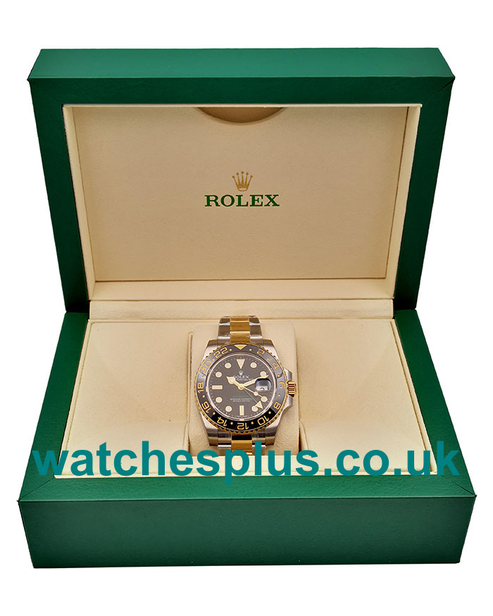 UK Cheap 40 MM Rolex GMT-Master II 116713 LN Replica Watches With Black Dials For Sale