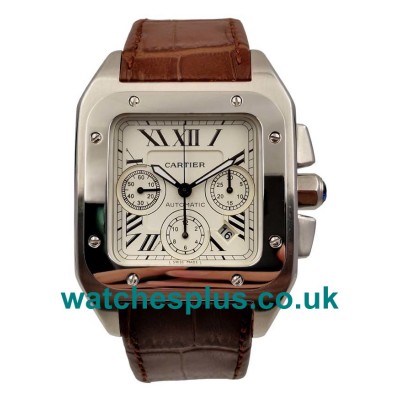 UK Perfect Cartier Santos 100 W20090X8 Replica Watches With Silver Dials For Men