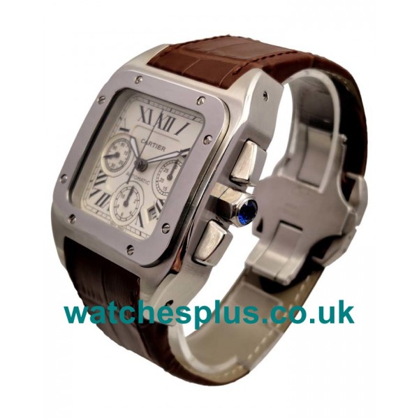 UK Perfect Cartier Santos 100 W20090X8 Replica Watches With Silver Dials For Men