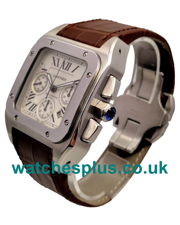 UK Perfect Cartier Santos 100 W20090X8 Replica Watches With Silver Dials For Men