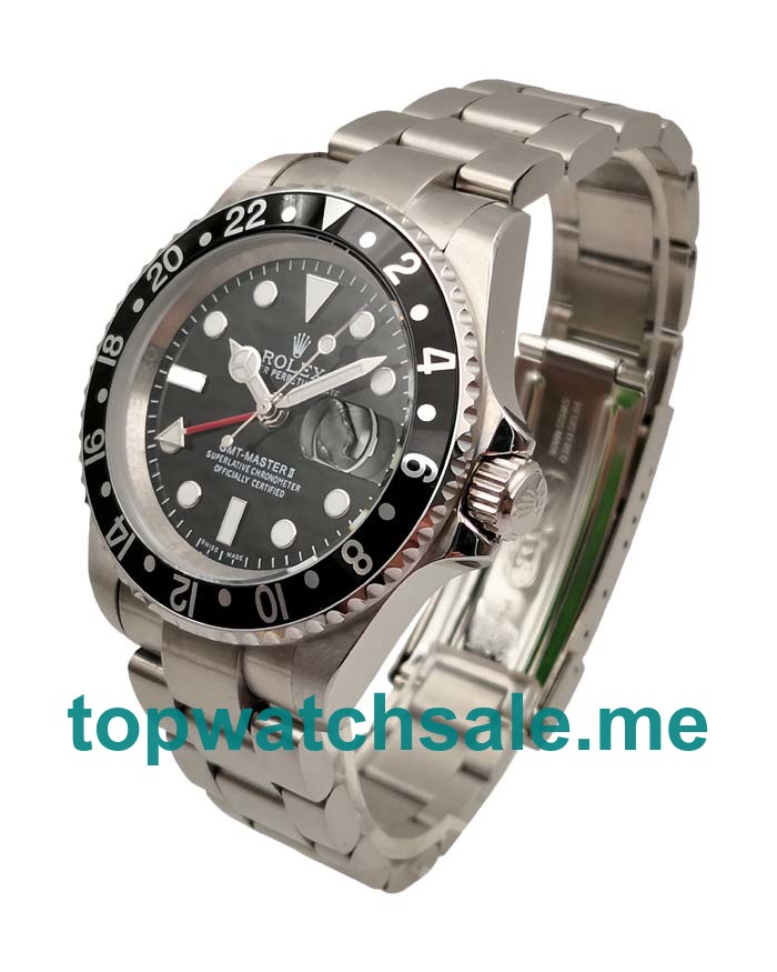 UK Best 1:1 Rolex GMT-Master II 16710 LN Replica Watches With Black Dials For Men