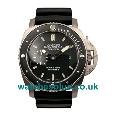 UK Best Quality Panerai Submersible PAM00389 Replica Watches With Black Dials Titanium Cases For Men