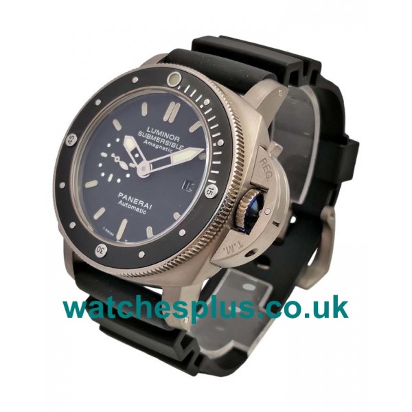 UK Best Quality Panerai Submersible PAM00389 Replica Watches With Black Dials Titanium Cases For Men