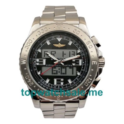 48.5 MM Cheap Breitling Professional Replica Watches With Black Dials For Men