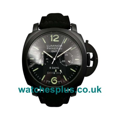 UK Swiss Online Replica Panerai Luminor GMT PAM00317 With Black Dials Black Ceramic Cases