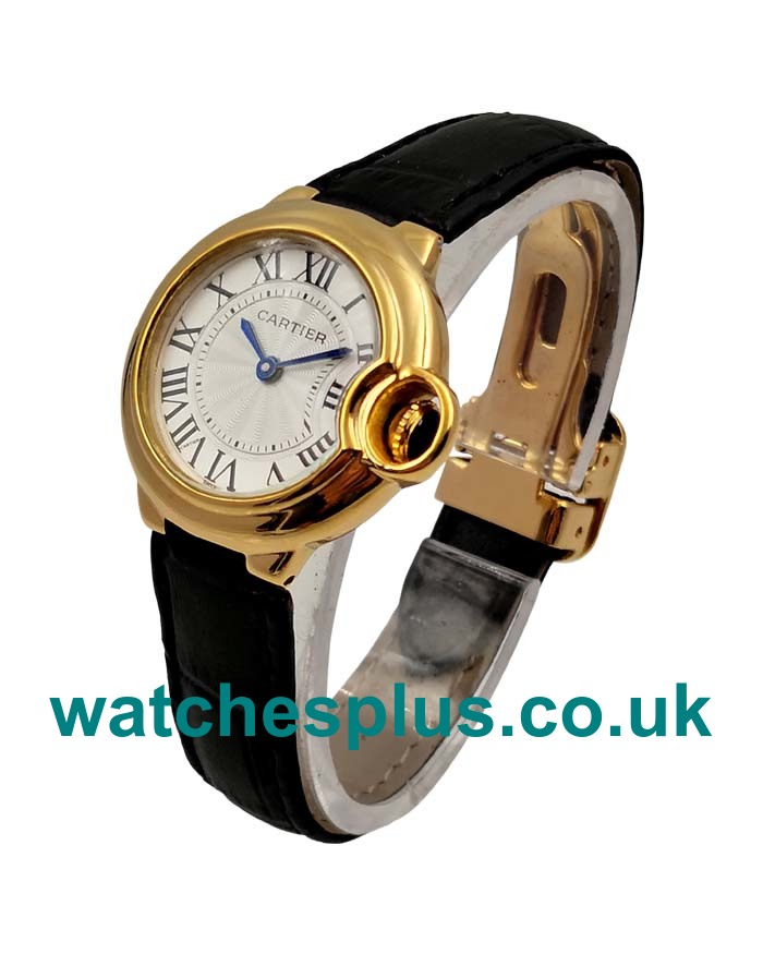 UK Top Quality Cartier Ballon Bleu W6900156 Replica Watches With Silver Dials For Women