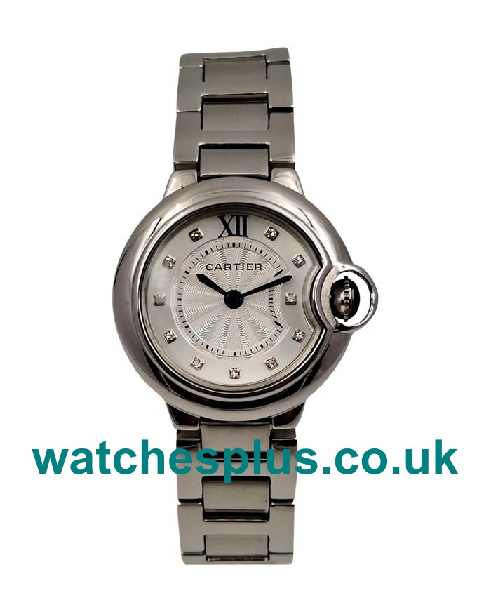 UK Best Quality Cartier Ballon Bleu WE902073 Replica Watches With Silver Dials For Sale