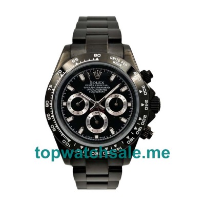 40 MM Best Quality Rolex Daytona 116500 Replica Watches With Black Dials For Sale