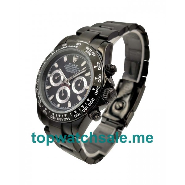 40 MM Best Quality Rolex Daytona 116500 Replica Watches With Black Dials For Sale